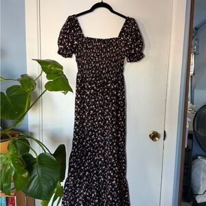 Forever 21 Black Floral Maxi Dress